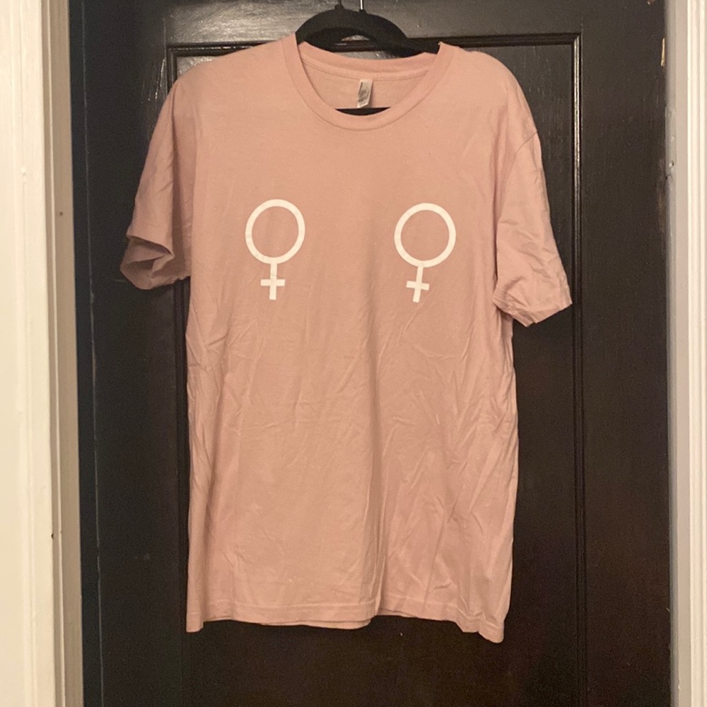 Female gender symbol American apparel shirt